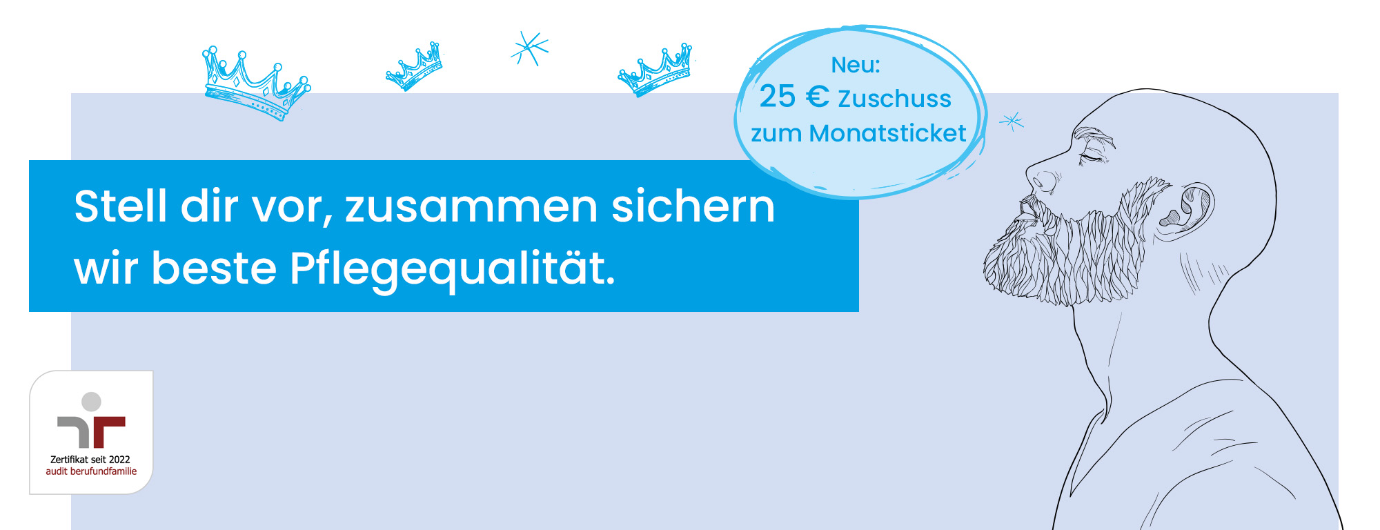 Stell dir vor, zusammen sichern wir die beste Pflegequalität.